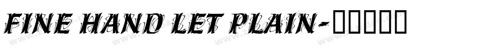 Fine Hand LET Plain字体转换